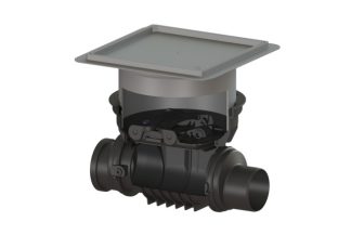 Σωληνοστόμιο Staufix Φ90-Φ200 για εγκατάσταση εντός σκυροδέματος, με κάλυμμα για πλακάκι,  Φ 125 mm