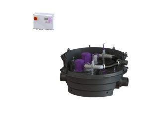 Ecolift XL για επιδαπέδια ή υπόγεια εγκατάσταση, με ένα ηλεκτροκίνητο κλαπέ αντεπιστροφής, με δύο αντλίες 4500-S1, 400 V