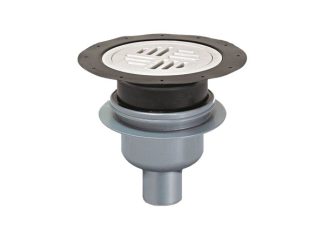 Σιφώνι Classic System 100, με τηλεσκοπική επέκταση με φλάντζα στεγάνωσης και πλαστική σχάρα απορροής σχισμών Φ120 mm, με κάθετη έξοδο, Φ50